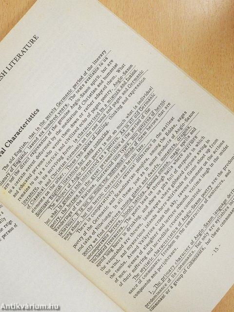 Ó- és középangol irodalomtörténet