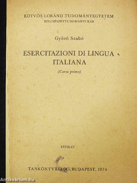 Esercitazioni di lingua italiana