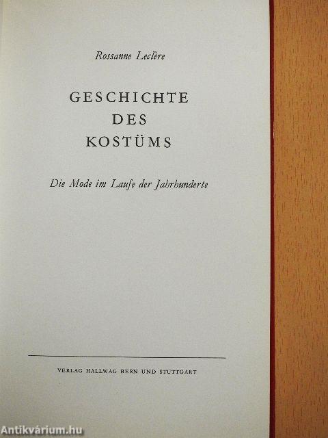 Geschichte des Kostüms
