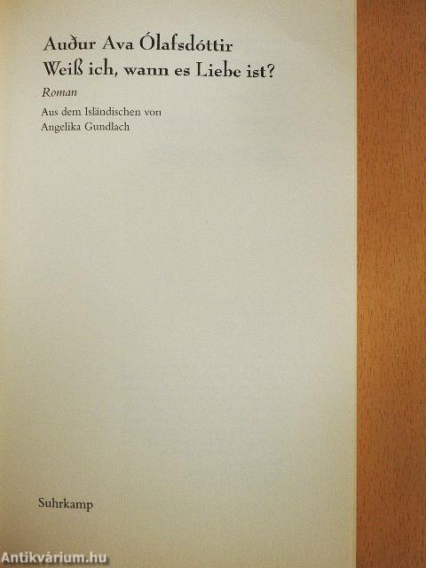 Weiß ich, wann es Liebe ist?