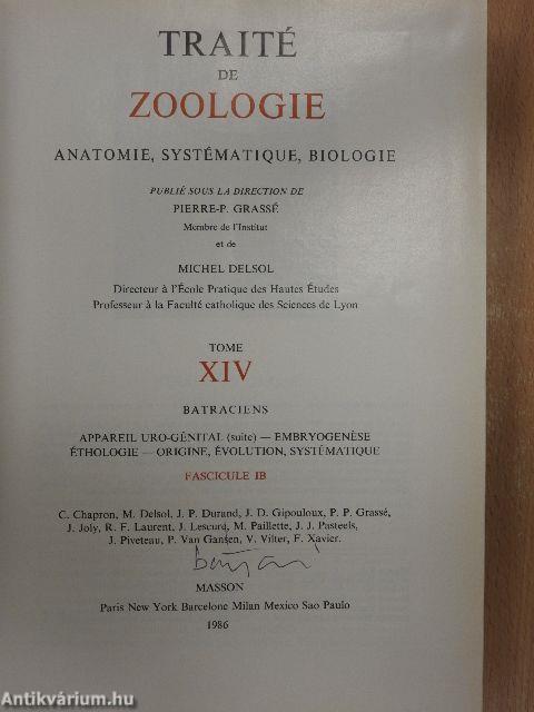 Traité de zoologie XIV.