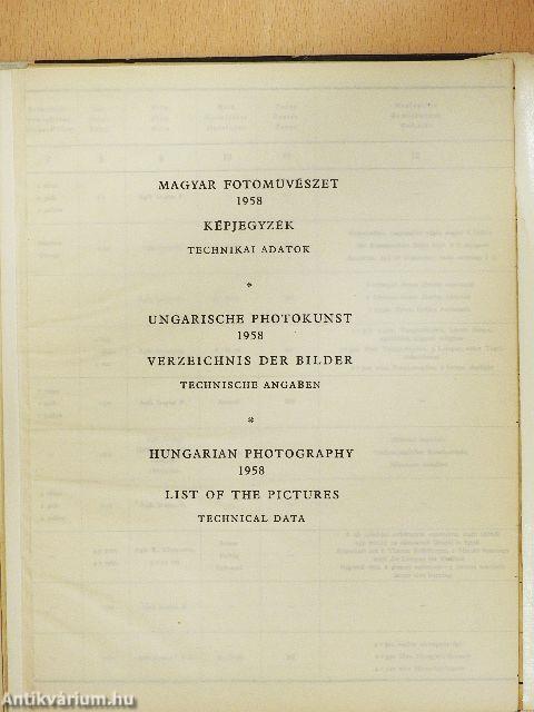 Magyar fotoművészet 1958