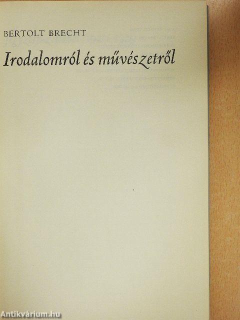 Irodalomról és művészetről