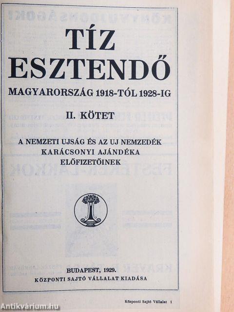 Tíz esztendő 1930. II.