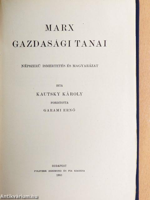 Marx gazdasági tanai