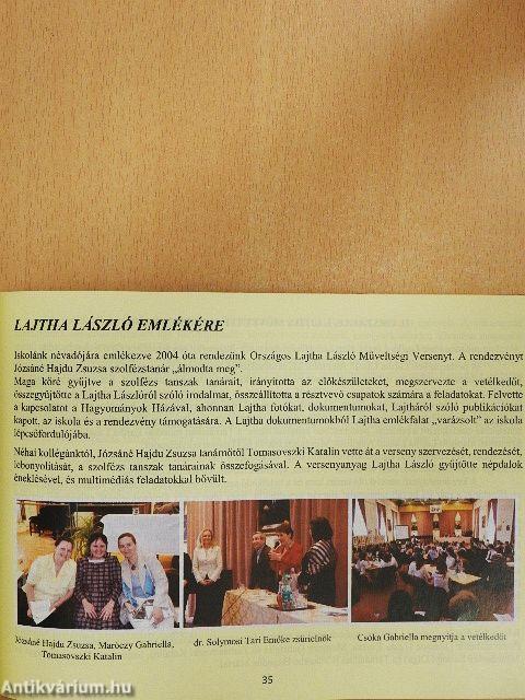 Budapest XX. kerületi Lajtha László Alapfokú Művészeti Iskola jubileumi évkönyve 1968-2018