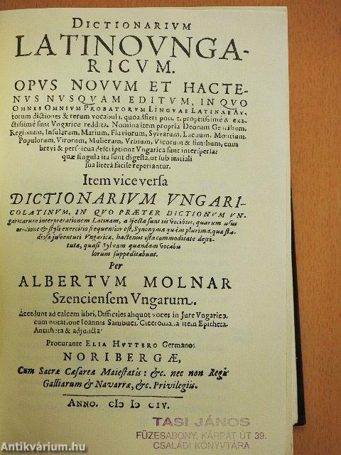 Dictionarium Latinoungaricum