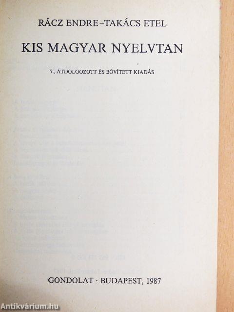 Kis magyar nyelvtan