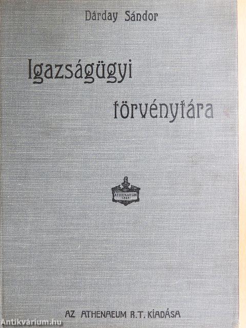 Dárday S. Igazságügyi törvénytára IV/B.