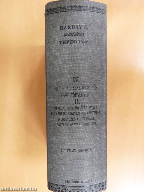 Dárday S. Igazságügyi törvénytára IV/B.