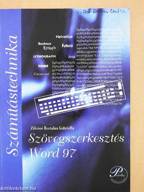 Szövegszerkesztés Word 97