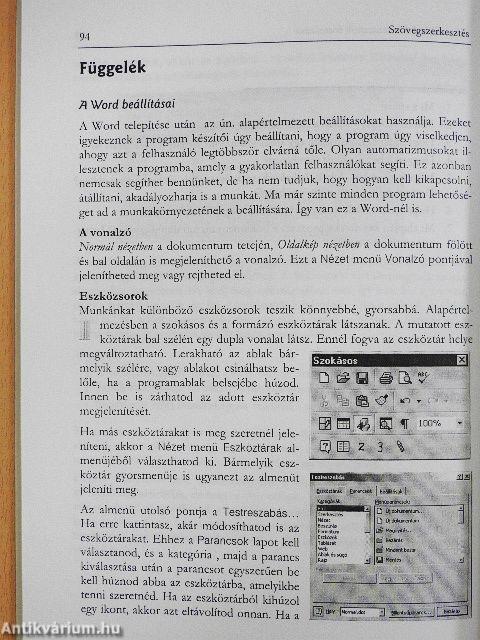 Szövegszerkesztés Word 97