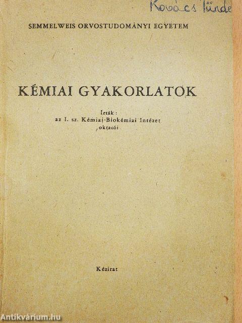 Kémiai gyakorlatok