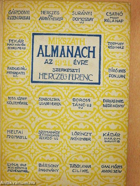 Mikszáth Almanach az 1921-ik évre