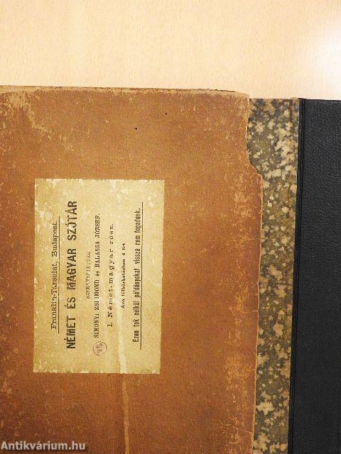 Német és magyar szótár I.