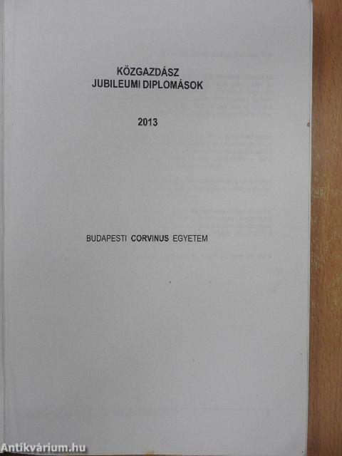 Közgazdász Jubileumi diplomások 2013