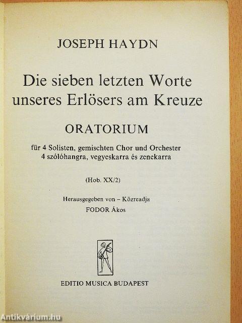Die sieben letzten Worte unseres Erlösers am Kreuze
