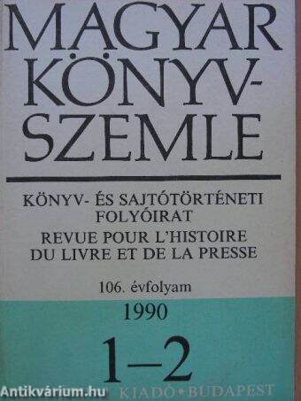 Magyar Könyvszemle 1990/1-2.