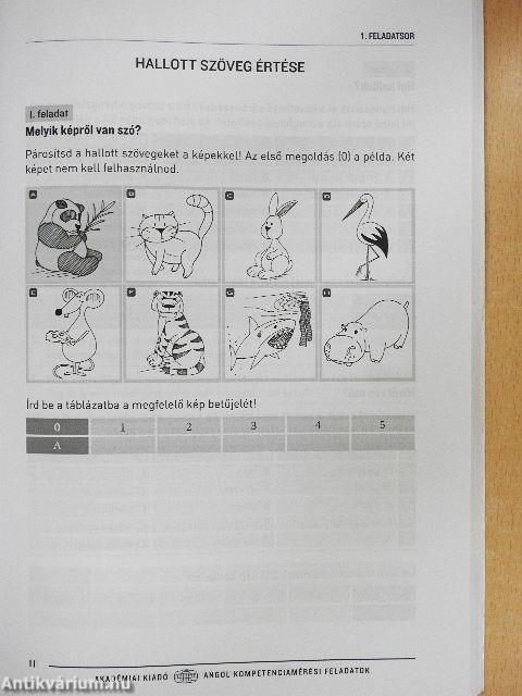 Angol kompetenciamérési feladatok