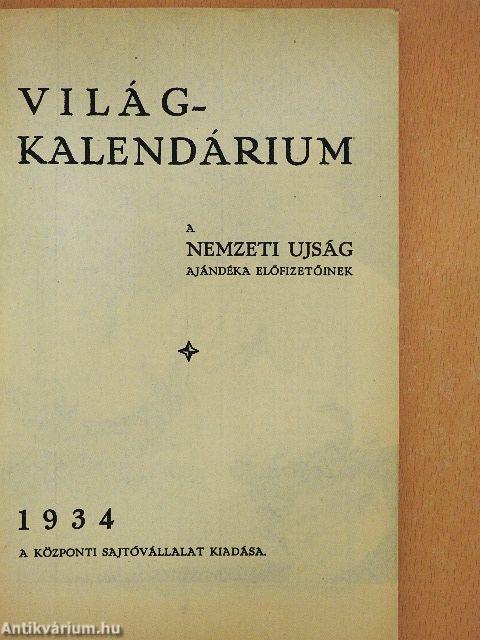 Világ-kalendárium 1934