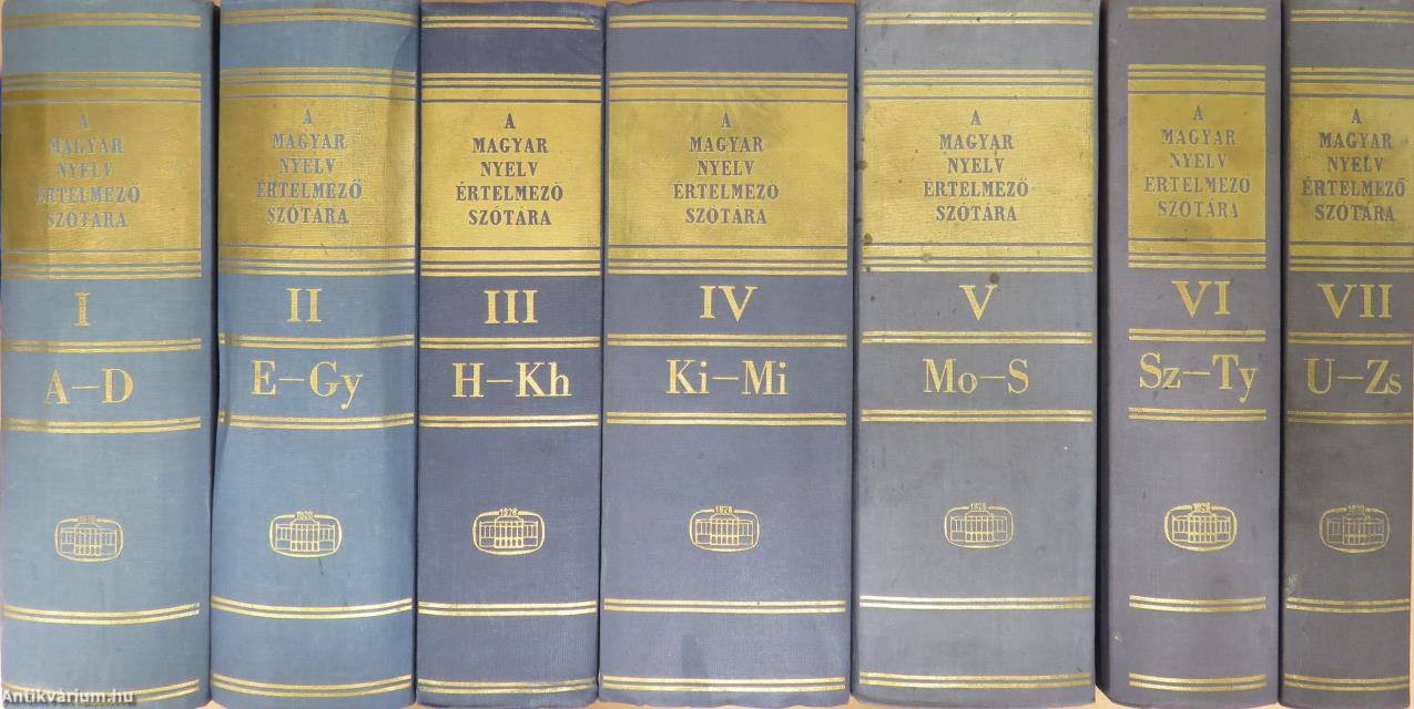 A magyar nyelv értelmező szótára I-VII.
