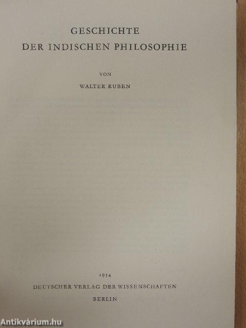 Geschichte der Indischen Philosophie