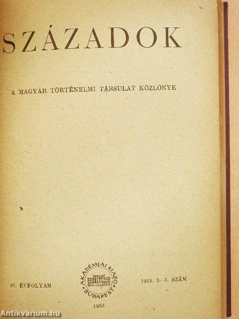 Századok 1953/1-4.