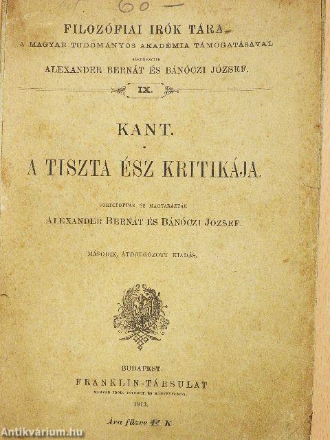 A tiszta ész kritikája