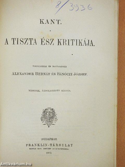 A tiszta ész kritikája