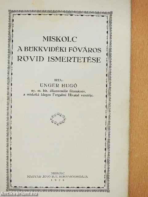 Miskolc a bükkvidéki főváros rövid ismertetése