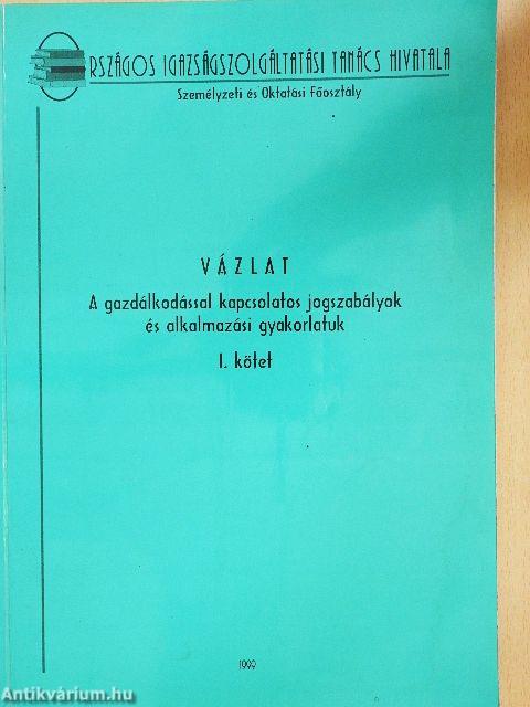 A gazdálkodással kapcsolatos jogszabályok és alkalmazási gyakorlatuk I.