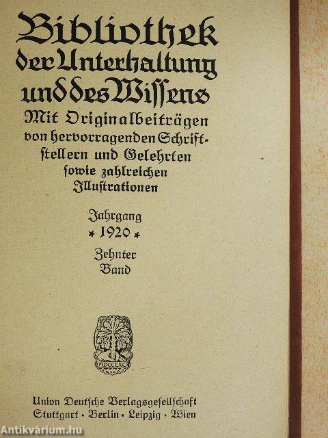 Bibliothek der Unterhaltung und des Wissens 1920/10. (gótbetűs)