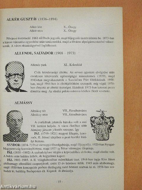 Akikről Budapesten utcát neveztek el