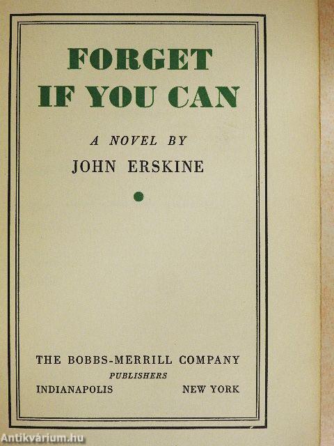 Forget if you can