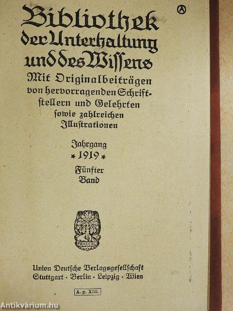 Bibliothek der Unterhaltung und des Wissens 1919/5. (gótbetűs)