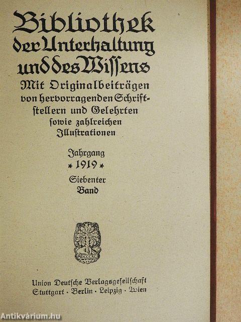 Bibliothek der Unterhaltung und des Wissens 1919/7. (gótbetűs)