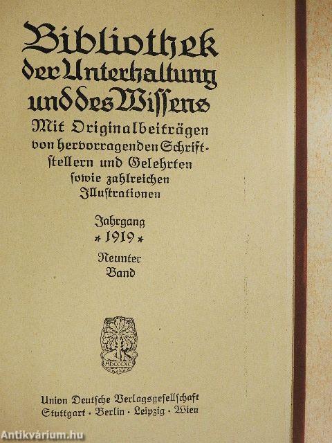 Bibliothek der Unterhaltung und des Wissens 1919/9. (gótbetűs)