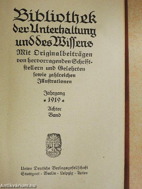 Bibliothek der Unterhaltung und des Wissens 1919/8. (gótbetűs)