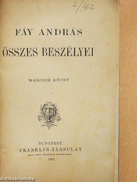 Fáy András összes beszélyei II. 