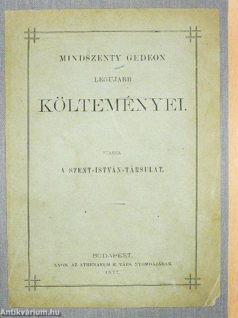 Mindszenty Gedeon legujabb költeményei