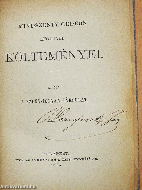 Mindszenty Gedeon legujabb költeményei