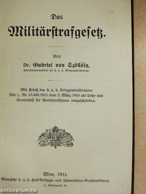 Das Militärstrafgesetz (gótbetűs)