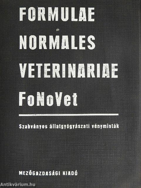Formulae Normales Veterinariae