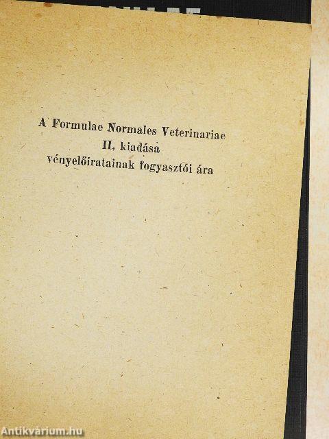 Formulae Normales Veterinariae