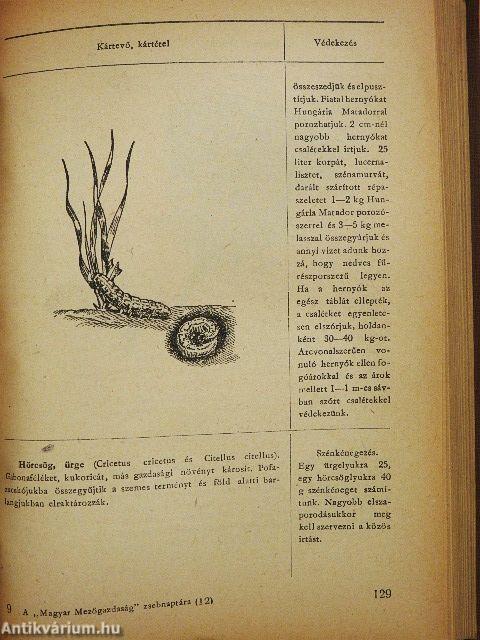 Magyar mezőgazdaság zsebnaptára 1956