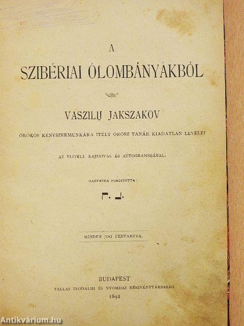 A szibériai ólombányákból