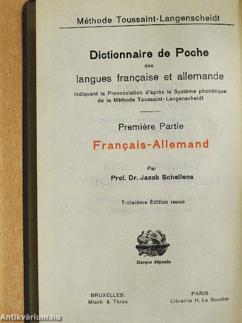 Taschenwörterbuch der französischen und deutschen Sprache I-II.