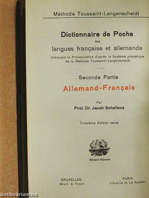 Taschenwörterbuch der französischen und deutschen Sprache I-II.