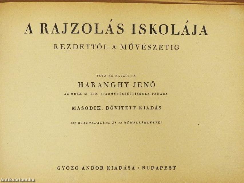 A rajzolás iskolája kezdettől a müvészetig (rossz állapotú)