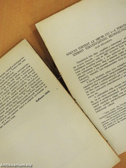 A Gróf Klebelsberg Kuno Magyar Történetkutató Intézet Évkönyve 1933. (rossz állapotú)